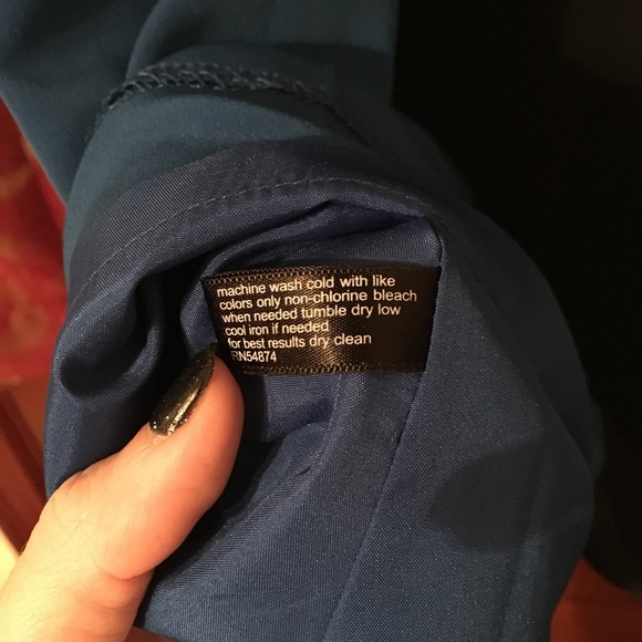 NWT black and blue a-line midi skirt - Picture 5 of 5